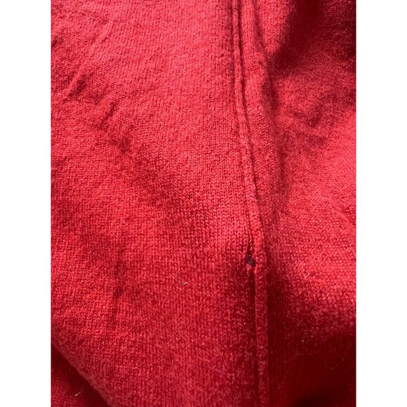 The Cashmere Project Sweater Women Sz Medium Red Orange V-Neck Long Sleeve *FLAW - Picture 8 of 8